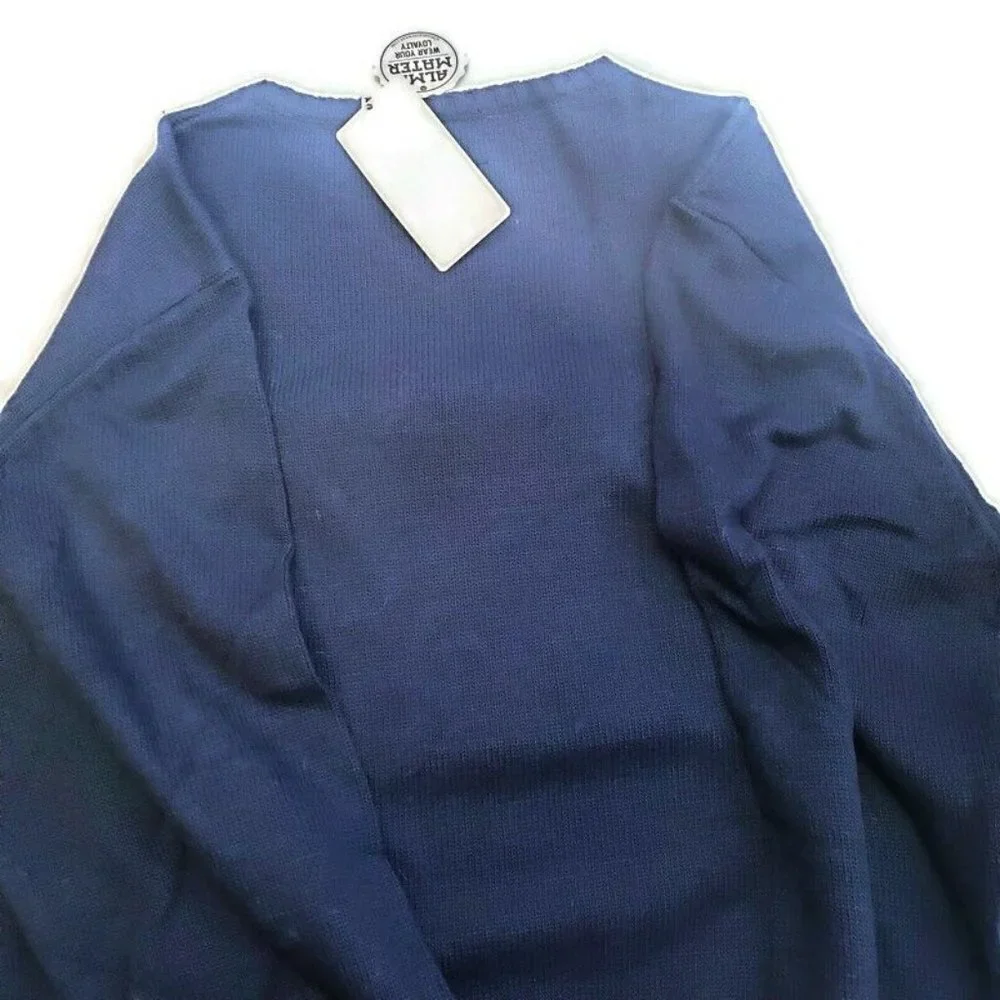 NCAA Xavier Musketeers Mens V-Neck Sweater Alma Mater Classic Navy Size 2XL
